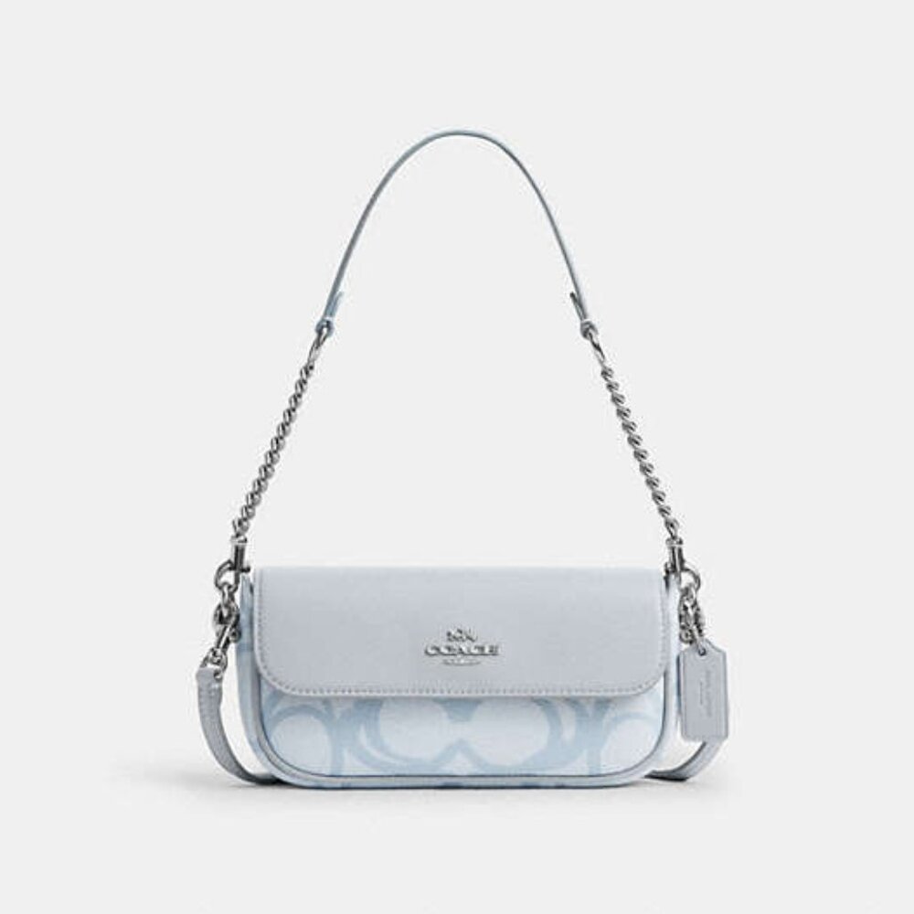Hailey Flap Bag In Sketch Signature Canvas
